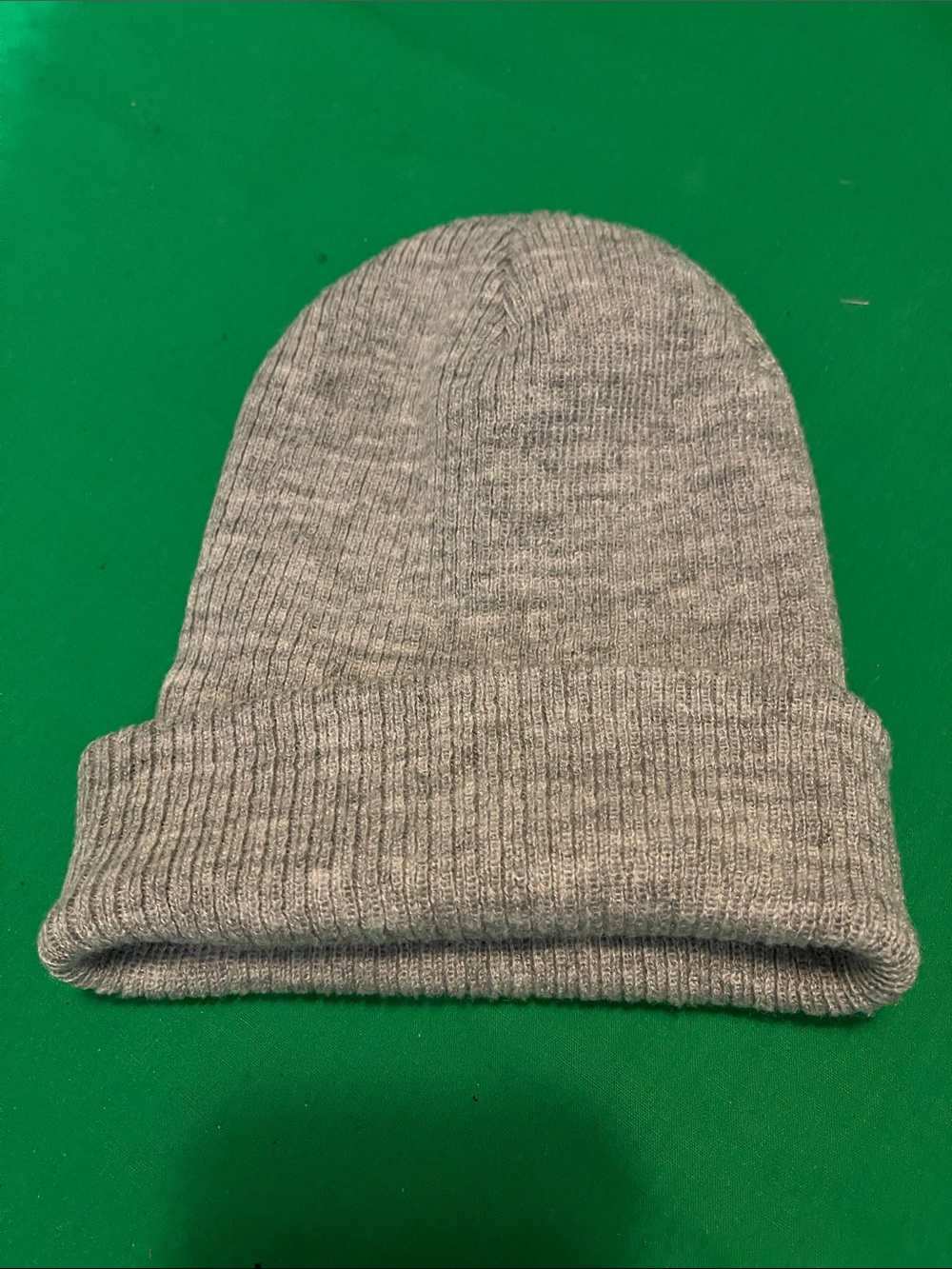 Express Gray Ribbed Knit Beanie